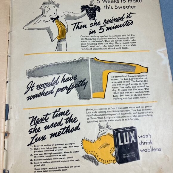 1939 Lux Knitting Pattern Magazine Book - Picture 12 of 13